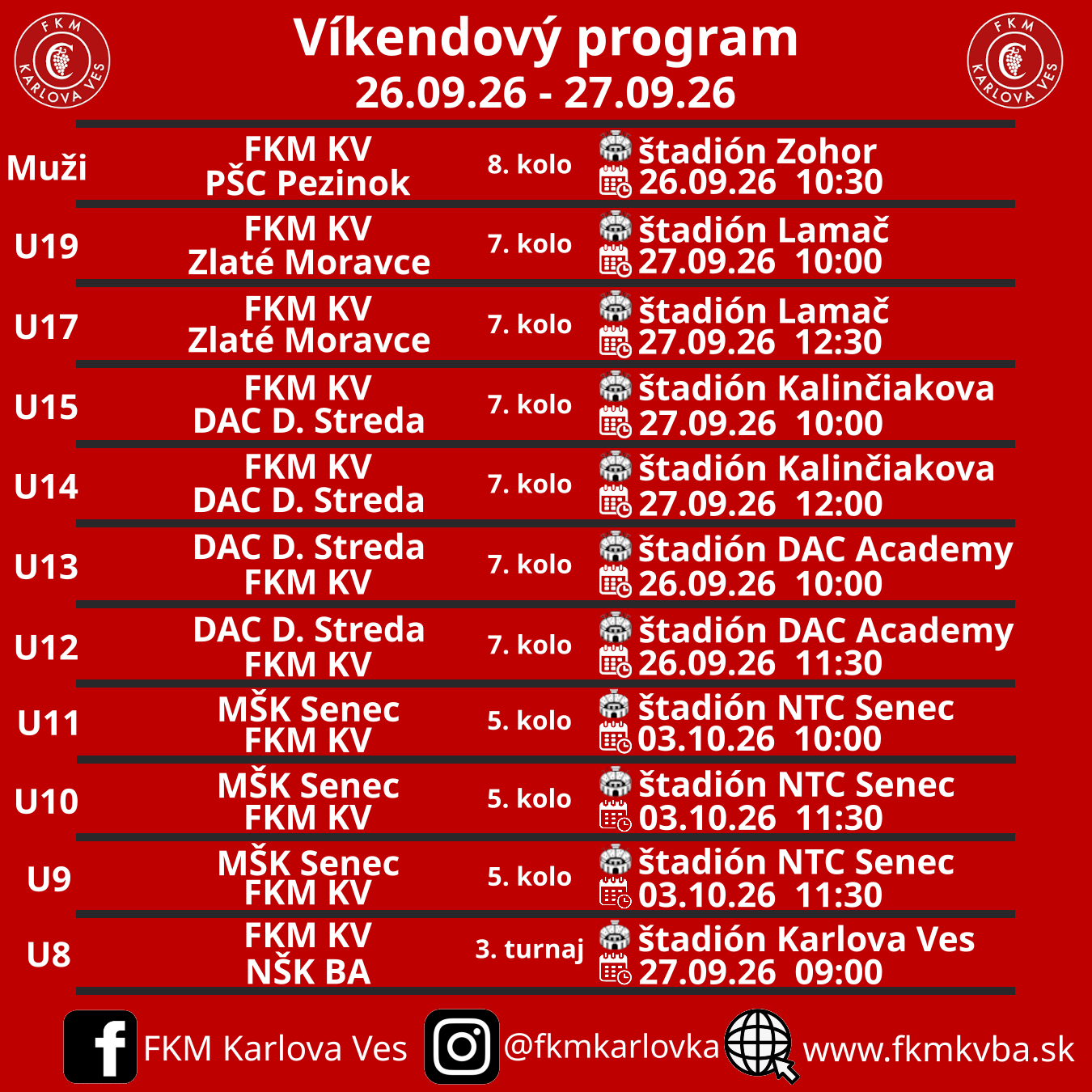 Vikendovy program